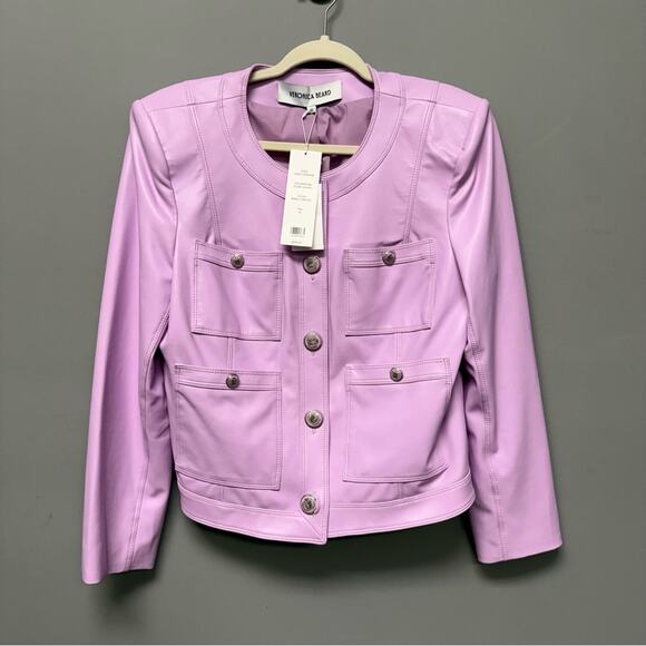 Veronica Beard Ozuna Faux Leather Jacket - Picture 2 of 6